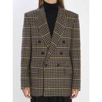 Geci Checked Wool Jacket Femei