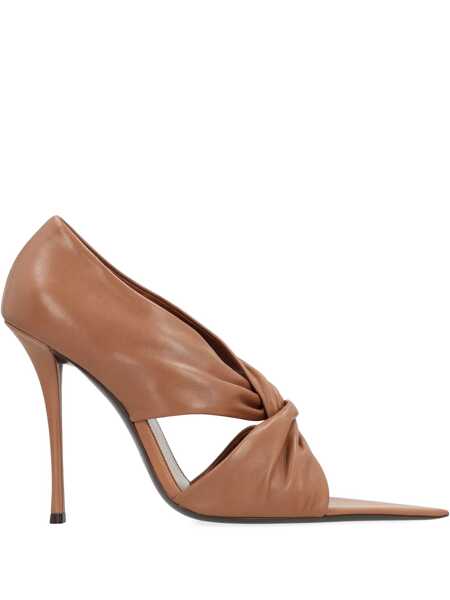 Pantofi cu toc Saint Laurent Saint Laurent Giannutri Leather Pumps BROWN Femei (BM 18901527) 1