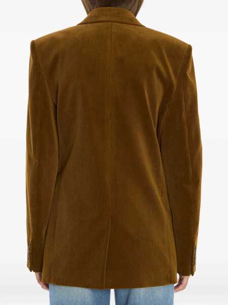 Geci Saint Laurent Corduroy Jacket BROWN Femei (BM 18901581) 4