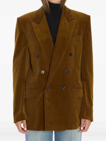 Geci Saint Laurent Corduroy Jacket BROWN Femei (BM 18901581) 1