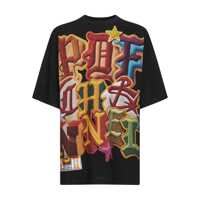 Tricouri Pdf Black Cotton Jersey Printed T-Shirt Barbati