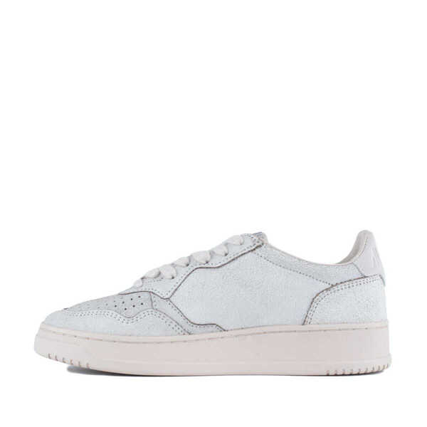 Sneakers AUTRY Autry White And Pink Tint Scraped Effect Suede Medalist Low Sneakers GRAY Femei (BM 18901962) 2