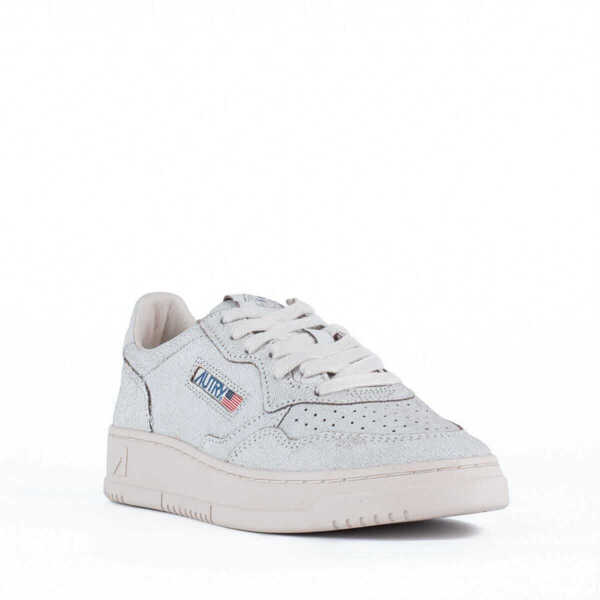 Sneakers AUTRY Autry White And Pink Tint Scraped Effect Suede Medalist Low Sneakers GRAY Femei (BM 18901962) 3