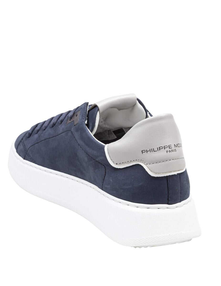 Sneakers Philippe Model Philippe Model Nubuck Leather Sneakers BLUE Barbati (BM 18902259) 3