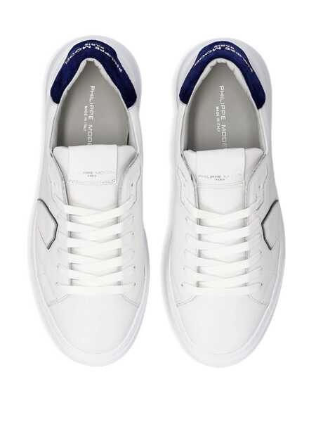 Sneakers Philippe Model Philippe Model Leather Sneakers WHITE/BLU Barbati (BM 18902262) 3