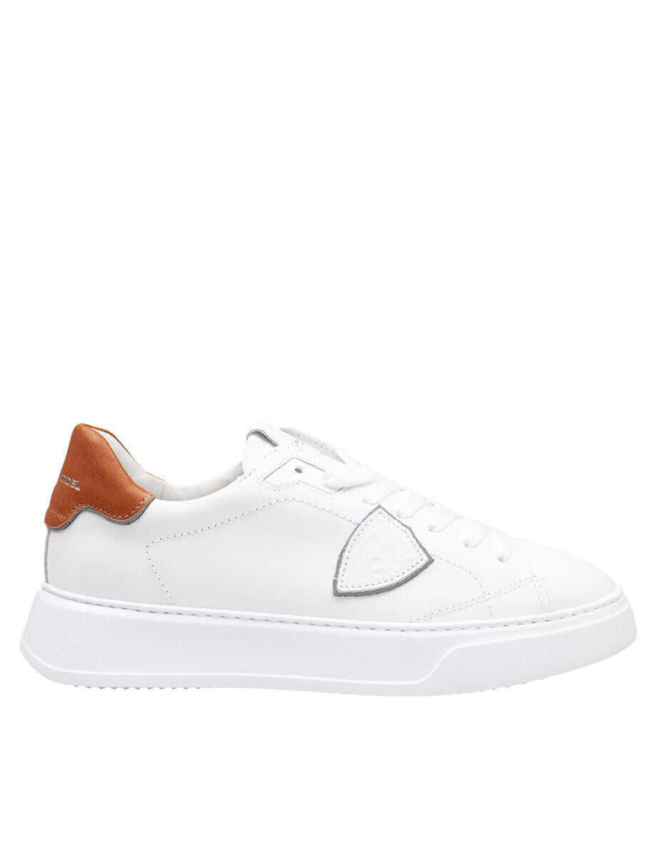 Sneakers Philippe Model Philippe Model Leather Sneakers WHITE/COGNAC Barbati (BM 18902265) 1