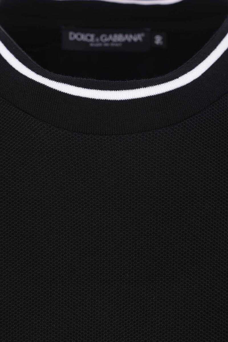 Topuri Dolce & Gabbana Dolce & Gabbana T-Shirts And Polos Black Barbati (BM 18902892) 3
