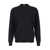 PLAIN Black Crewneck Sweater With Ribbed Trims In Wool Man Black
