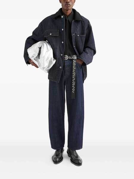 Blugi Jil Sander Jil Sander Jean Cotton Diagonal BLUE Barbati (BM 18903207) 2