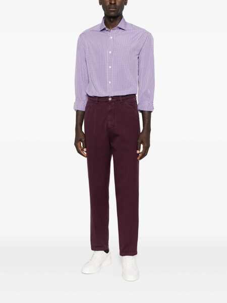 Pantaloni Brunello Cucinelli Brunello Cucinelli Cotton Trousers PURPLE Barbati (BM 18903522) 2
