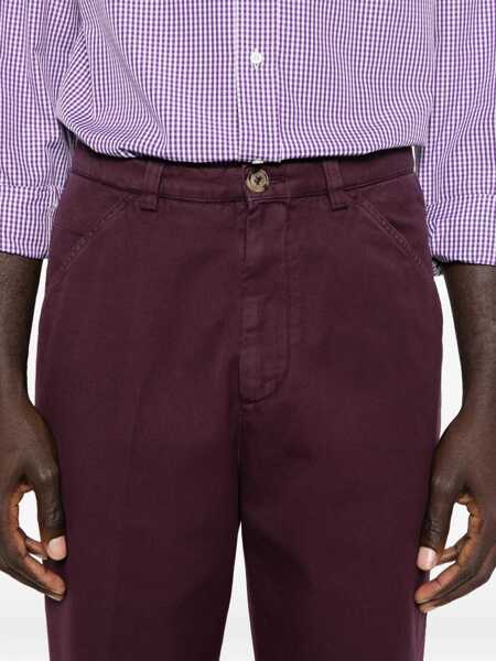 Pantaloni Brunello Cucinelli Brunello Cucinelli Cotton Trousers PURPLE Barbati (BM 18903522) 5