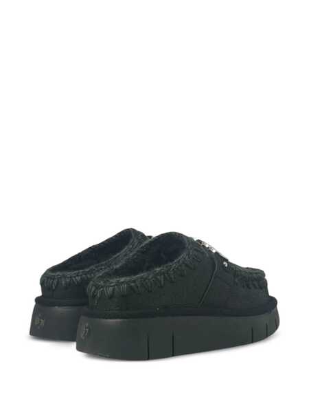 Sandale Mou Mou Bounce Clog In Laminated Sheepskin Grey Femei (BM 18903765) 3