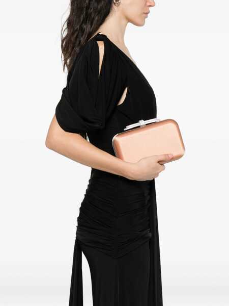 Genti mini MACH & MACH Mach & Mach Double Bow Satin Clutch Beige Femei (BM 18903870) 2