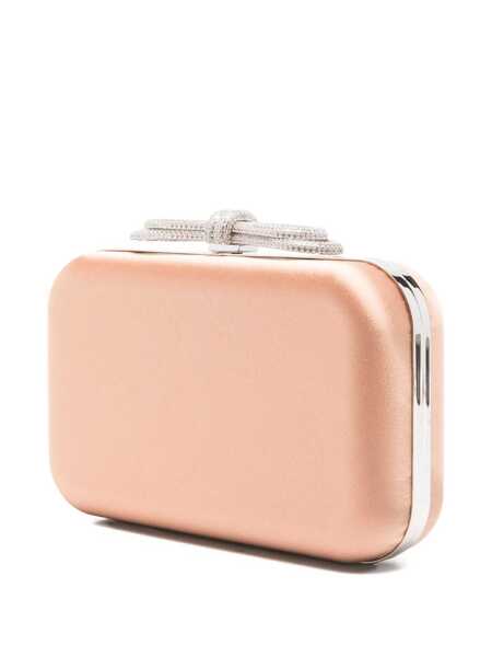 Genti mini MACH & MACH Mach & Mach Double Bow Satin Clutch Beige Femei (BM 18903870) 3