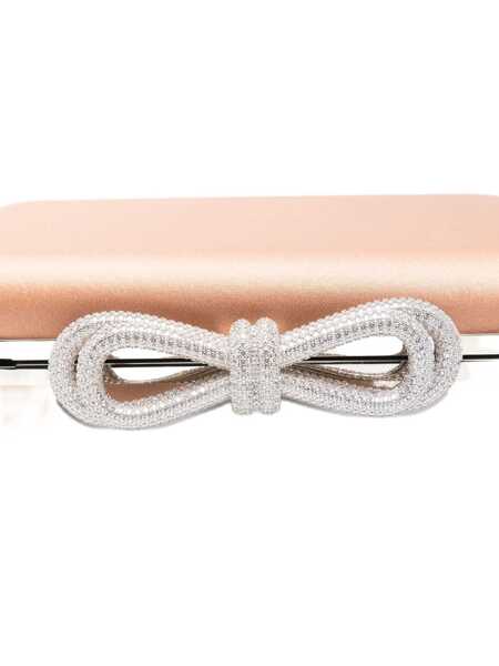 Genti mini MACH & MACH Mach & Mach Double Bow Satin Clutch Beige Femei (BM 18903870) 4