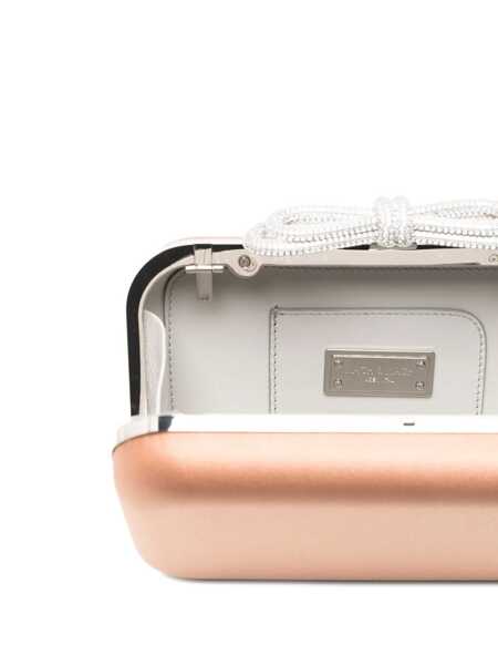 Genti mini MACH & MACH Mach & Mach Double Bow Satin Clutch Beige Femei (BM 18903870) 5