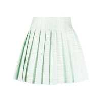 Fuste Self-Portrait Mint Boucle Pleated Mini Skirt Clothing Femei