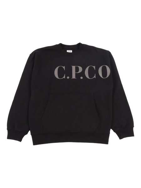 Pulovere C.P. Company CREWNECK SWEATER Black   Baieti (BM 18904614) 1