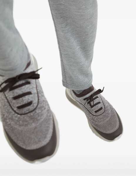 Sneakers Brunello Cucinelli Techno cotton knit Sneakers runners MULTI/CACAOALPACA/G CHIARO/PANAMA Barbati (BM 18904744) 5