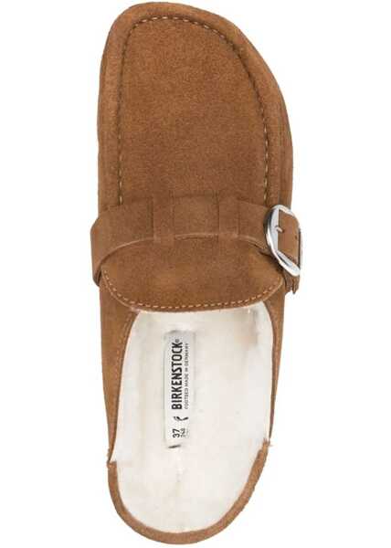 Sandale Birkenstock Buckley In Shearling BROWN Femei (BM 18904888) 4