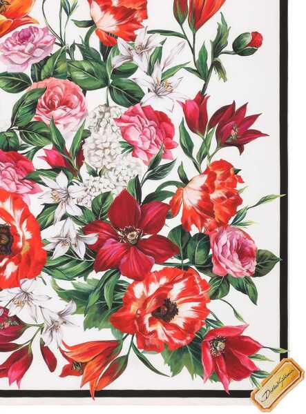 Esarfe Dolce & Gabbana Silk Twill Floral Print Scarf MULTICOLOUR Femei (BM 18904915) 2