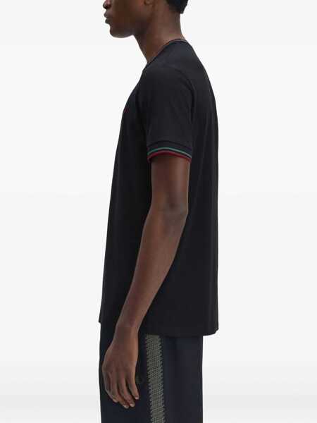 Tricouri Fred Perry Double Stripe T-Shirt BLUE Barbati (BM 18904921) 3