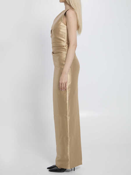 Rochii elegante SOLACE LONDON Kira Maxi Dress BEIGE Femei (BM 18905002) 3