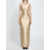 SOLACE LONDON Kira Maxi Dress BEIGE