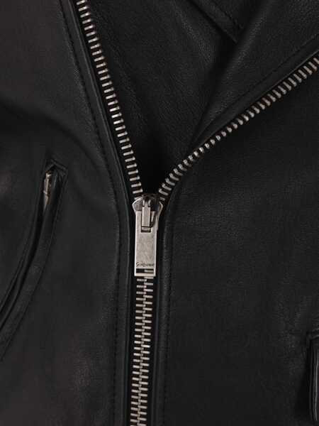 Geci de piele Saint Laurent Leather Jacket BLACK Femei (BM 18905071) 3