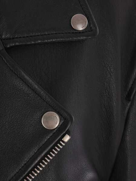 Geci de piele Saint Laurent Leather Jacket BLACK Femei (BM 18905071) 5