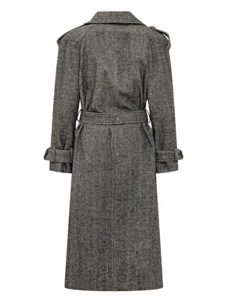 Paltoane ACTUALEE Actualee Actualee Long Grey Coat With Belt GREY Femei (BM 18905979) 2