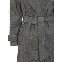 Paltoane ACTUALEE Dama - Paltoane ACTUALEE Actualee Actualee Long Grey Coat With Belt GREY Femei (BM 18905979) - B-mall.ro