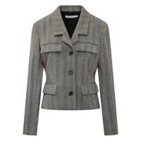 Geci Salvatore Ferragamo Ferragamo Grey Wool Jacket Femei