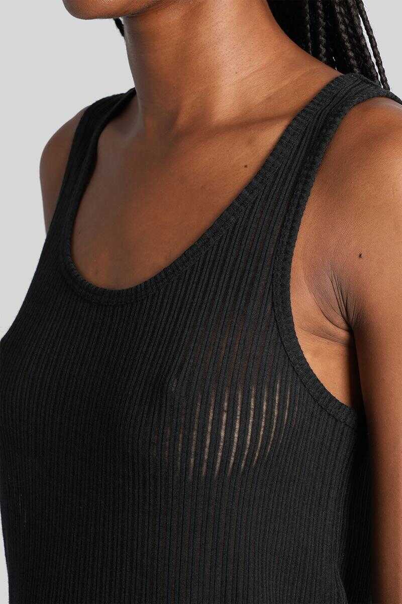 Topuri ANINE BING Anine Bing Eugene Tank Top Black Femei (BM 18906615) 5