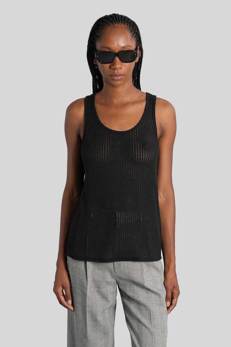 Topuri ANINE BING Anine Bing Eugene Tank Top Black Femei (BM 18906615) 1