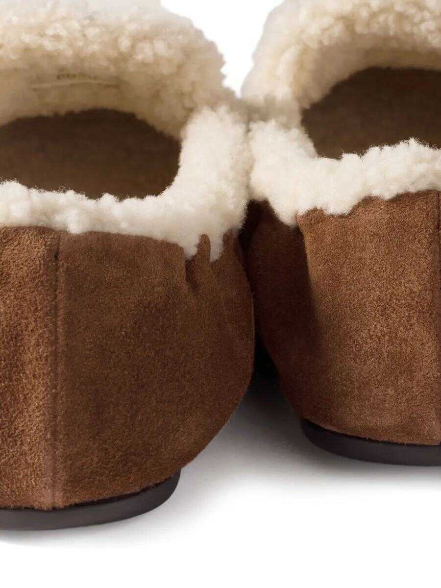 Mocasini Miu Miu Miu Miu Mocassini Scamosciato Winter Brown Femei (BM 18906762) 1