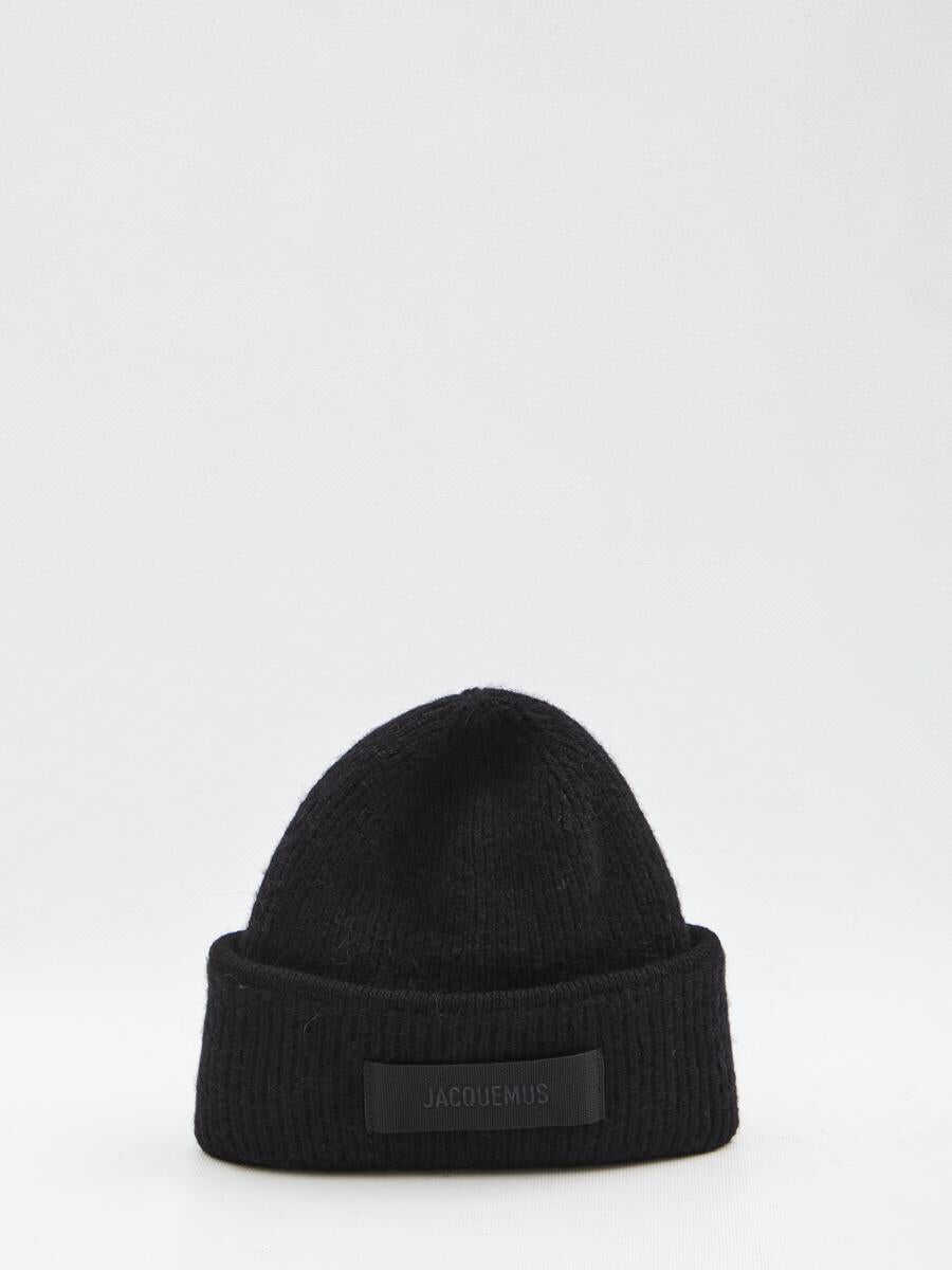 Caciuli JACQUEMUS Gros Grain Beanie Black Femei (BM 18906804) 1