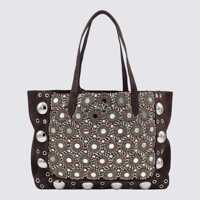 Genti de mana Valentino Garavani Brown Leather Totes Barbati