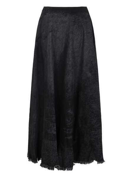 Fuste Diesel Diesel Diesel Longuette Skirt In Fur Effect Fabric Black Femei (BM 18907437) 1