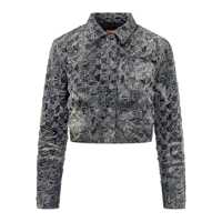 Geci Diesel Diesel Denim Jacket Black Destroyed Effect Femei