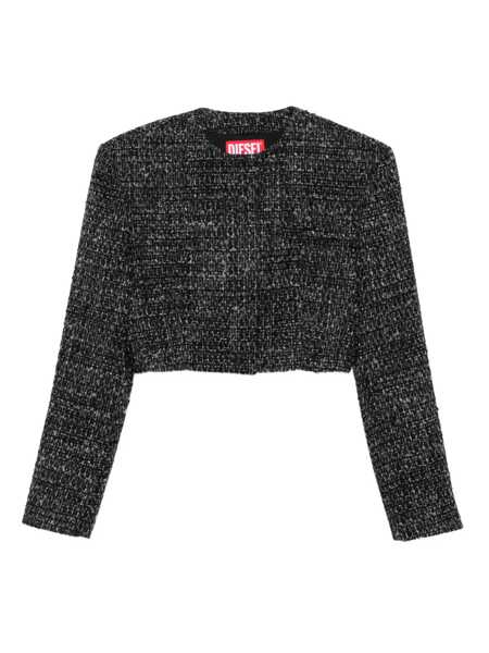 Geci Diesel Diesel Diesel Cropped Jacket In Black And Gray Tweed MULTICOLOR Femei (BM 18907449) 1