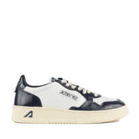 Sneakers Autry Medalist Low Sneakers In White Leather And Blue Night Femei