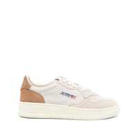 Sneakers Autry Medalist Low Tricolor Sand And Cigar Color Suede Sneakers Femei