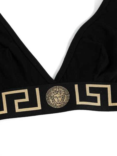 Sutiene Versace Versace Bra With Elastic Band Featuring The Greca Motif Black Femei (BM 18907563) 3