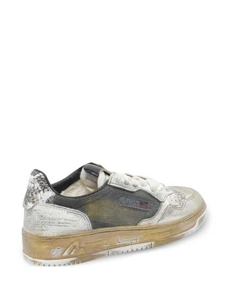 Sneakers AUTRY Autry Medalist Low Super Vintage Grey White And Gold Leather And Mesh Sneakers WHITE, GRAY, GOLD Femei (BM 18907569) 3