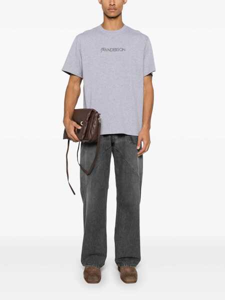 Blugi JW Anderson Grey Jeans With Logo Patch On The Front And Embroidered Logo On The Pocket In Cotton Man GREY Barbati (BM 18908130) 2