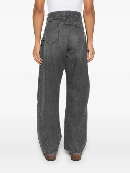 Blugi JW Anderson Grey Jeans With Logo Patch On The Front And Embroidered Logo On The Pocket In Cotton Man GREY Barbati (BM 18908130) 4