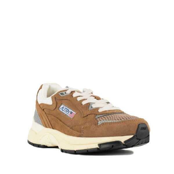 Sneakers AUTRY Autry Hyperway Sneakers In Mesh And Suede Cigar And Silver BROWN Femei (BM 18908718) 3