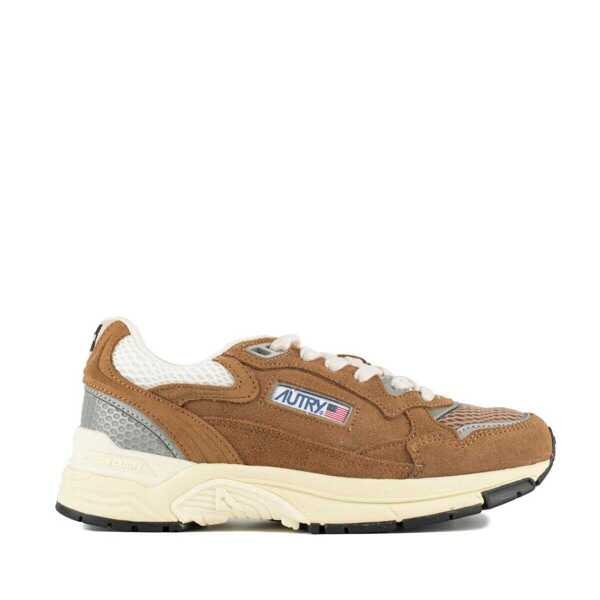 Sneakers AUTRY Autry Hyperway Sneakers In Mesh And Suede Cigar And Silver BROWN Femei (BM 18908718) 1