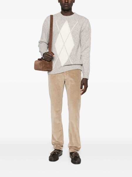 Pantaloni Jacob Cohen Jacob Cohen Beige Velvet-Effect Trousers Brown Barbati (BM 18908793) 2